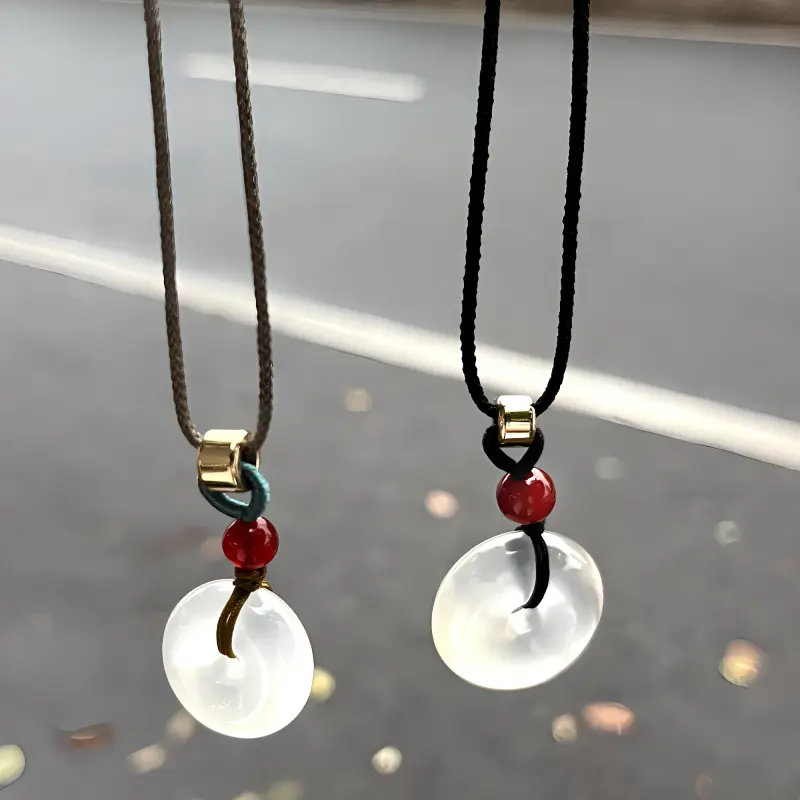 XXOFF Chalcedony Jade Necklaces Unisex-2