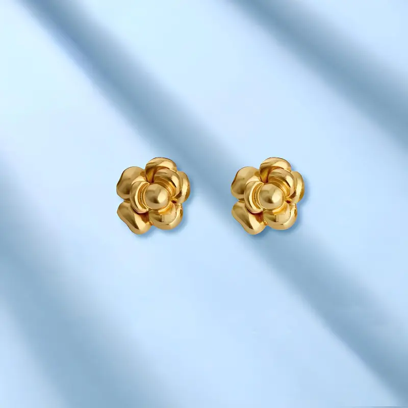 Yab Copper Stud Earrings Women's-1
