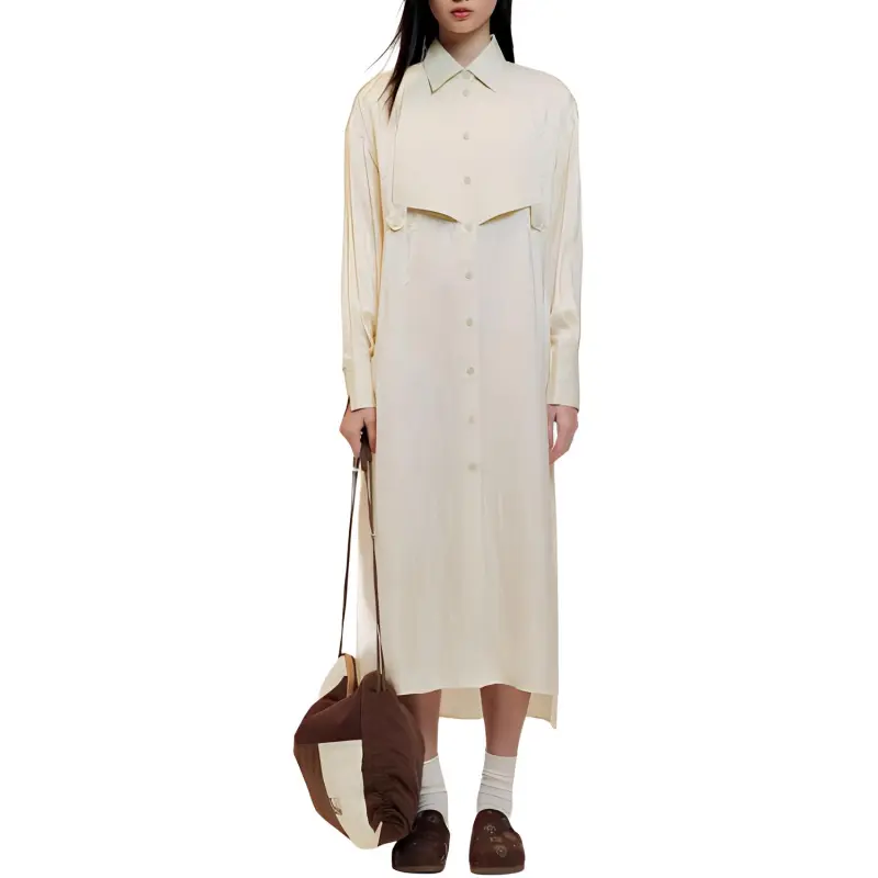 H&M Long Sleeved Dresses Women's Cream-3