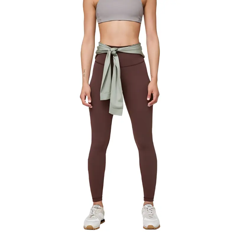 Lululemon Wunder Under Athletic Trousers Women's Brown Red-2