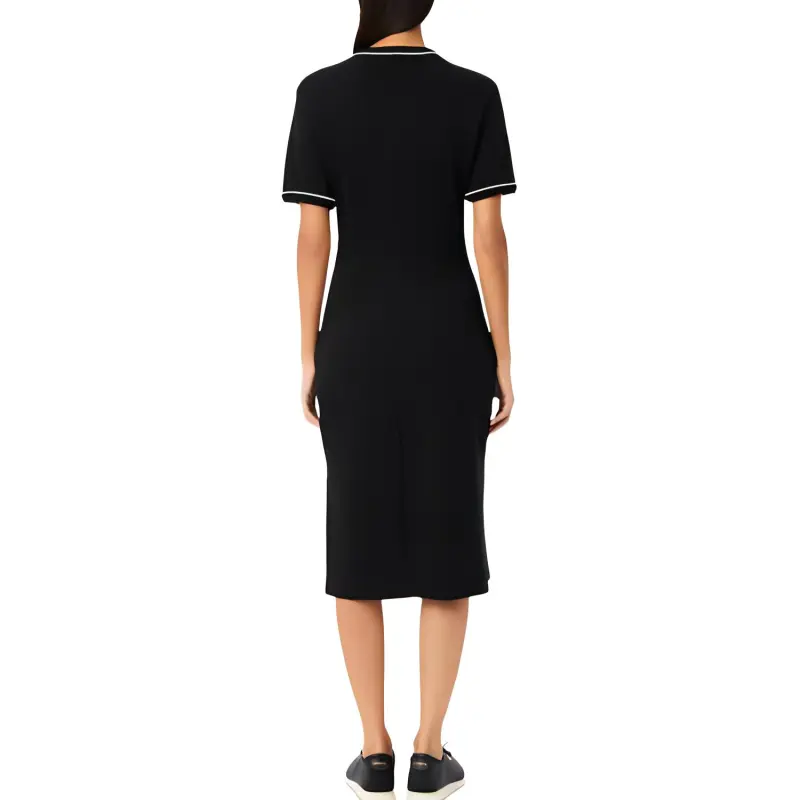 LACOSTE Short Sleeved Dresses Women's Black-2