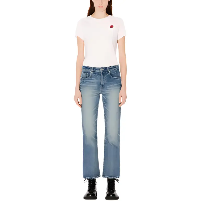 KENZO Bara Cropped Denim Jeans-2