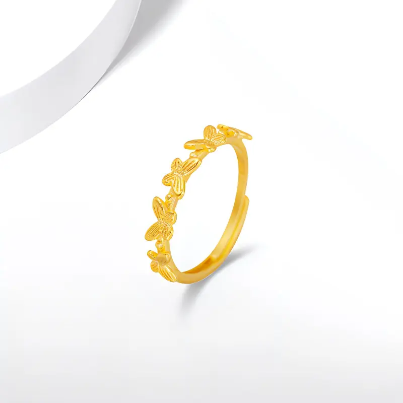 WANLIACC Alloy Butterfly Ring Women's-2
