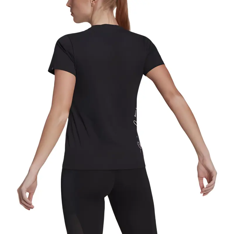 Adidas Set in Sleeve T Shirt Women's Black-5