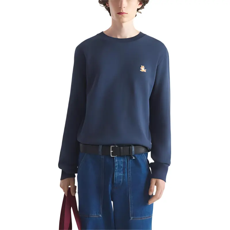 Maison Kitsune Chillax Fox Patch Crewneck Sweatshirt-3