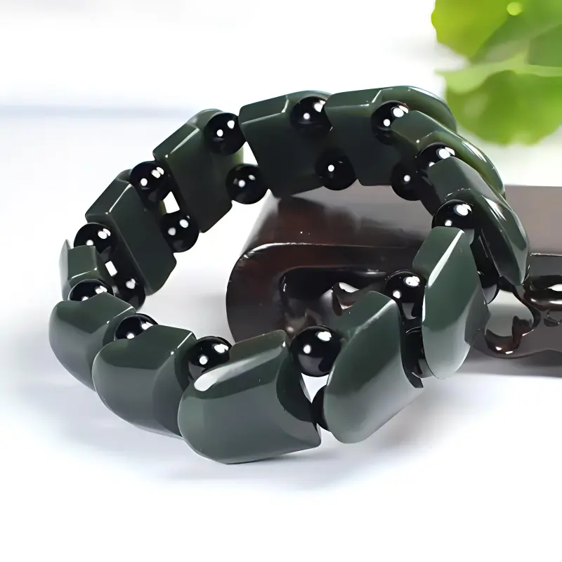 Cuizu Bracelets Green Jade Men's-1