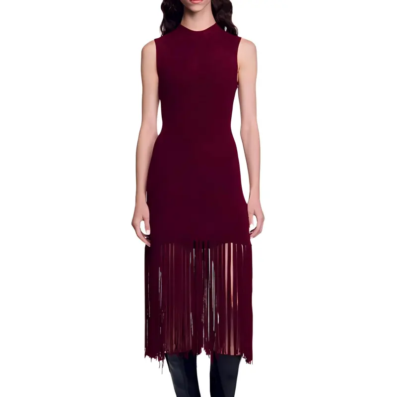 Sandro Fringed Dress-4