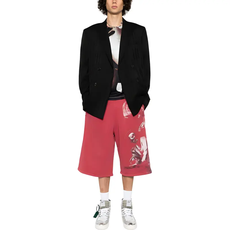 OFF WHITE Graphic print Track Shorts-1