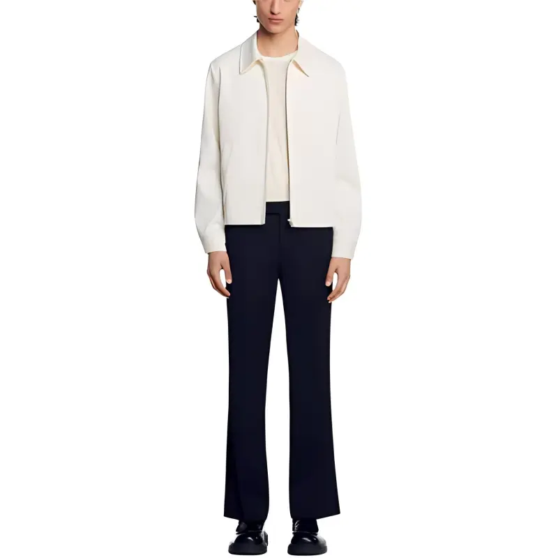 Sandro Cotton Jacket Jackets & Coats Men's White-1