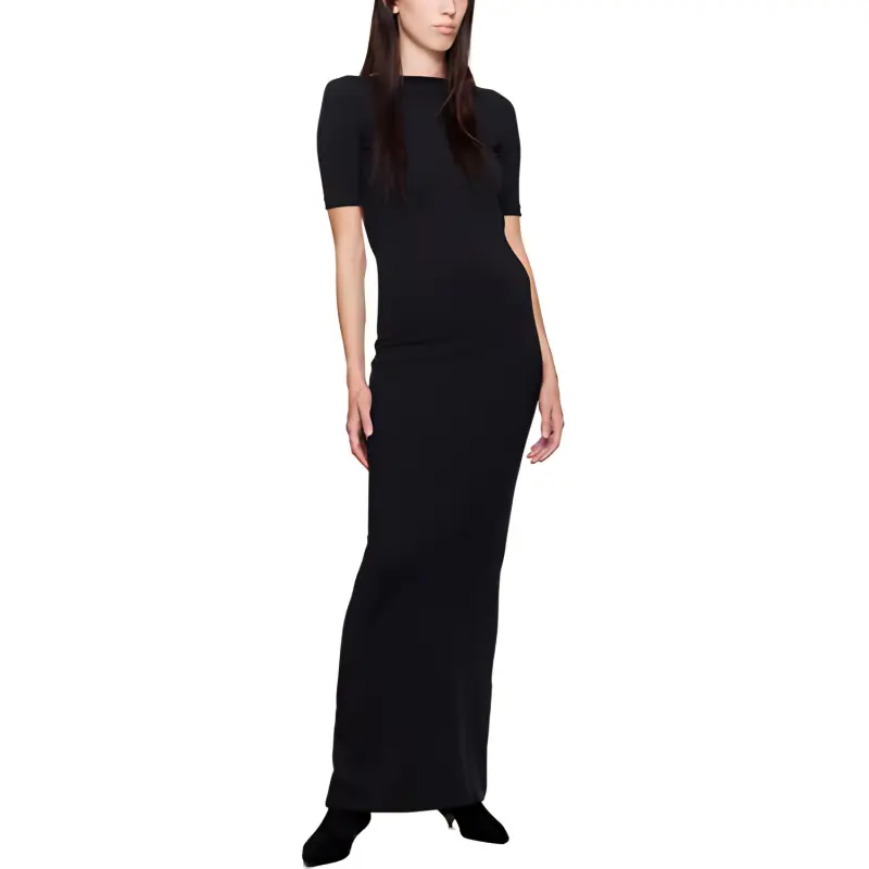 CALVIN KLEIN Short Sleeved Dress Women's Black-3
