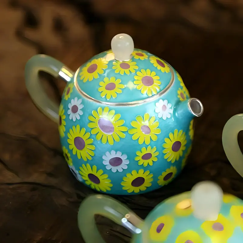 SHUNQINYINLOU 999 Fine Silver Teapots Unisex-2