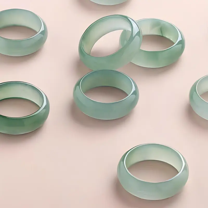 Cuizu Glutinous Jade Jadeite Rings Unisex-3