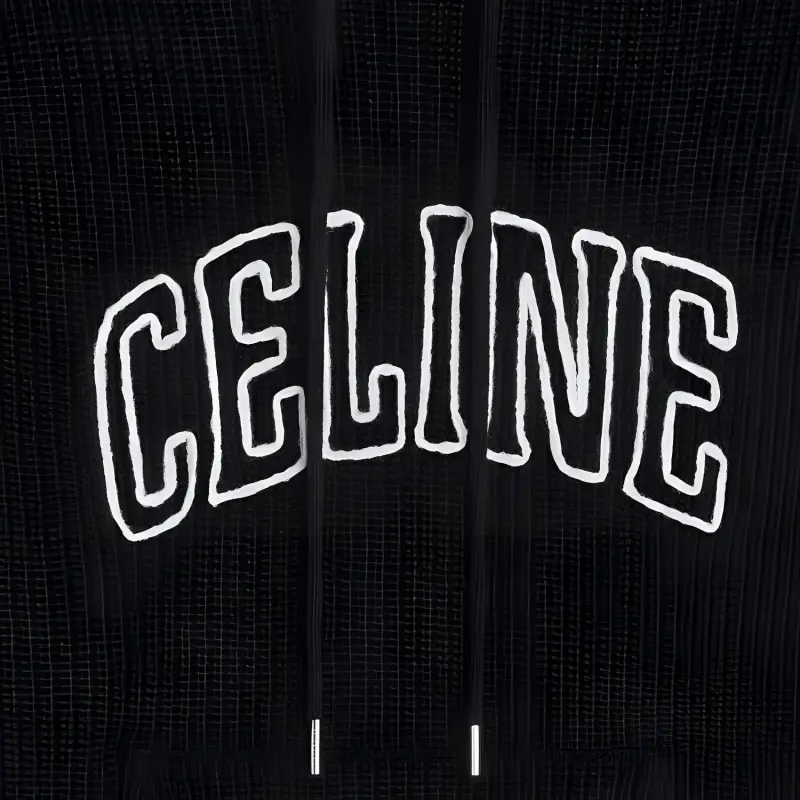 CELINE Hooded Sweater In Ribbed Wool-2