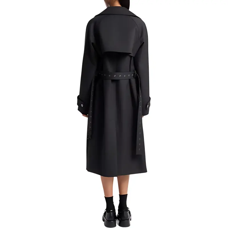 MICHAEL KORS Stretch Wool Blend Trench Coat-1