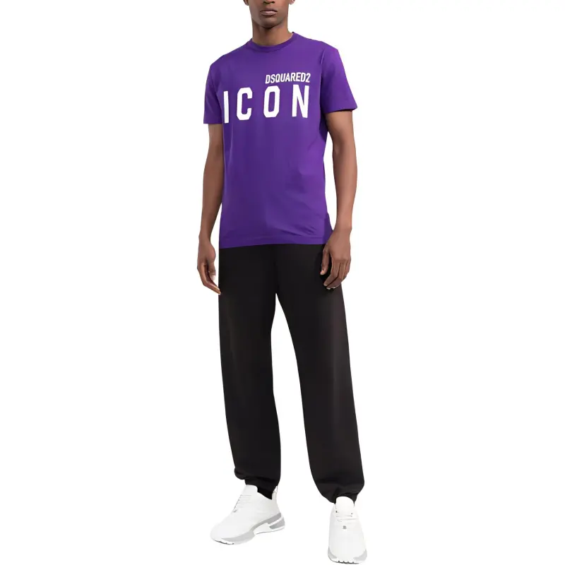 DSQUARED 2 Icon Printed Crewneck T Shirt-1