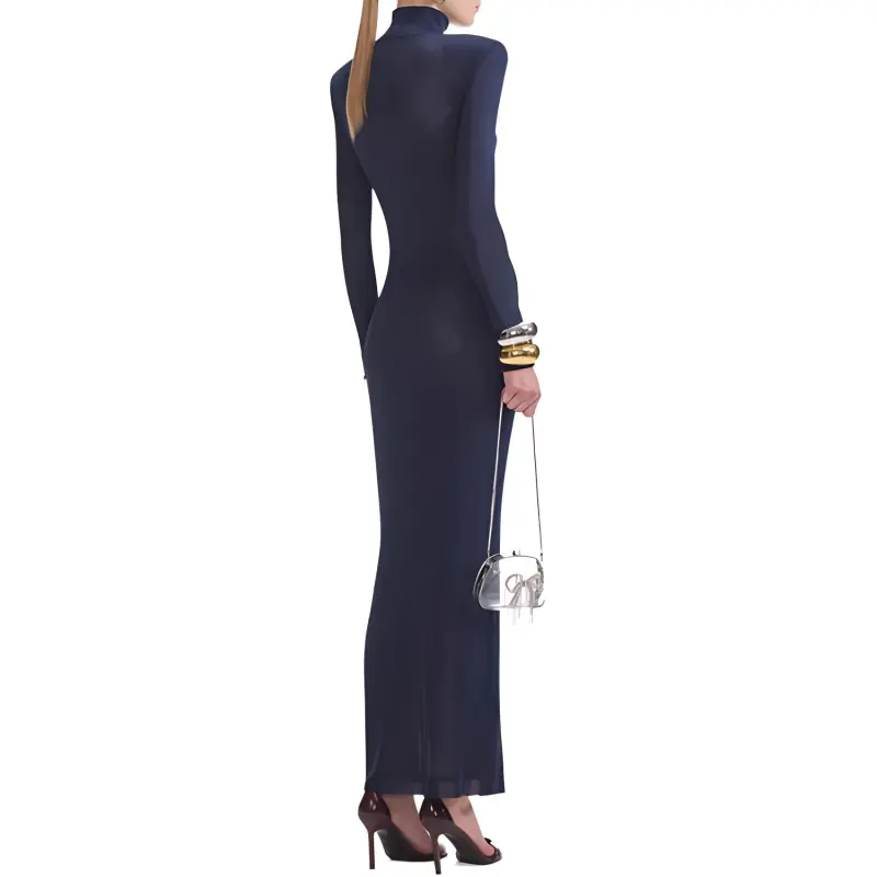 Self portrait Long Sleeved Dress Women's Navy Blue-2