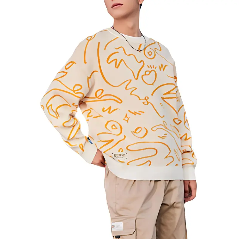 QIAODAN Sweatshirt Men's Cream White-2
