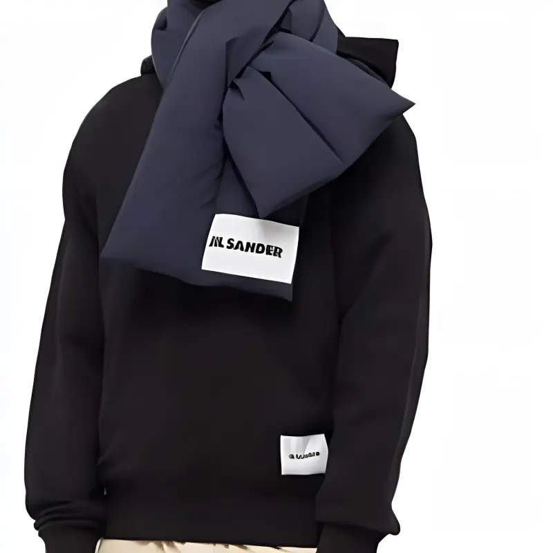 JIL SANDER Polyester Knit Scarves Men's Blue-1