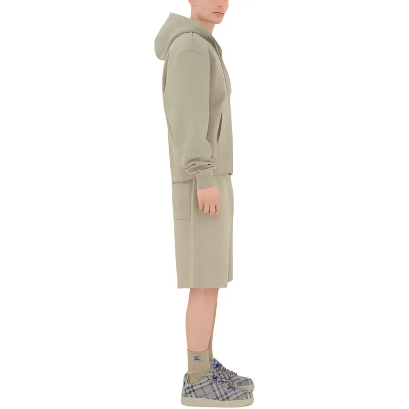 Burberry EKD appliqué Cotton Shorts-4