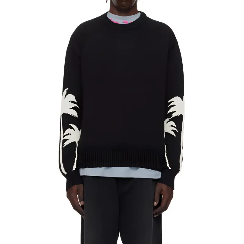 PALM ANGELS Palm Intarsia Crewneck Knitted Jumper-2