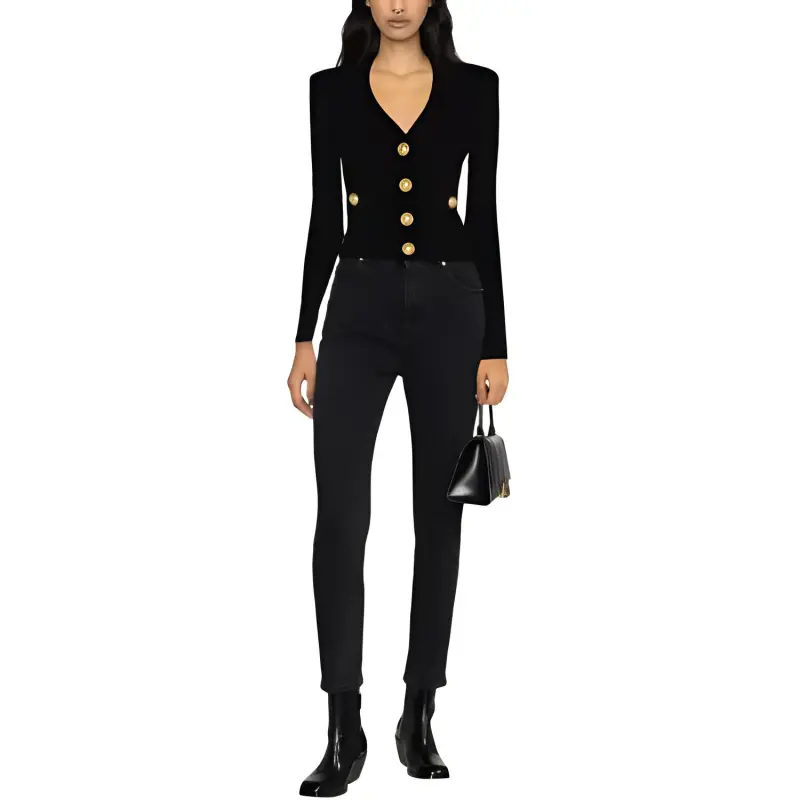 BALMAIN High rise Skinny Jeans-1