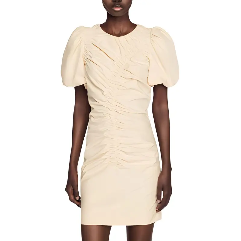 Sandro Short-Sleeved Dresses Women's Beige-5