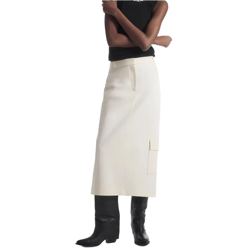 COS Casual Long Skirts Women's Ecru-1