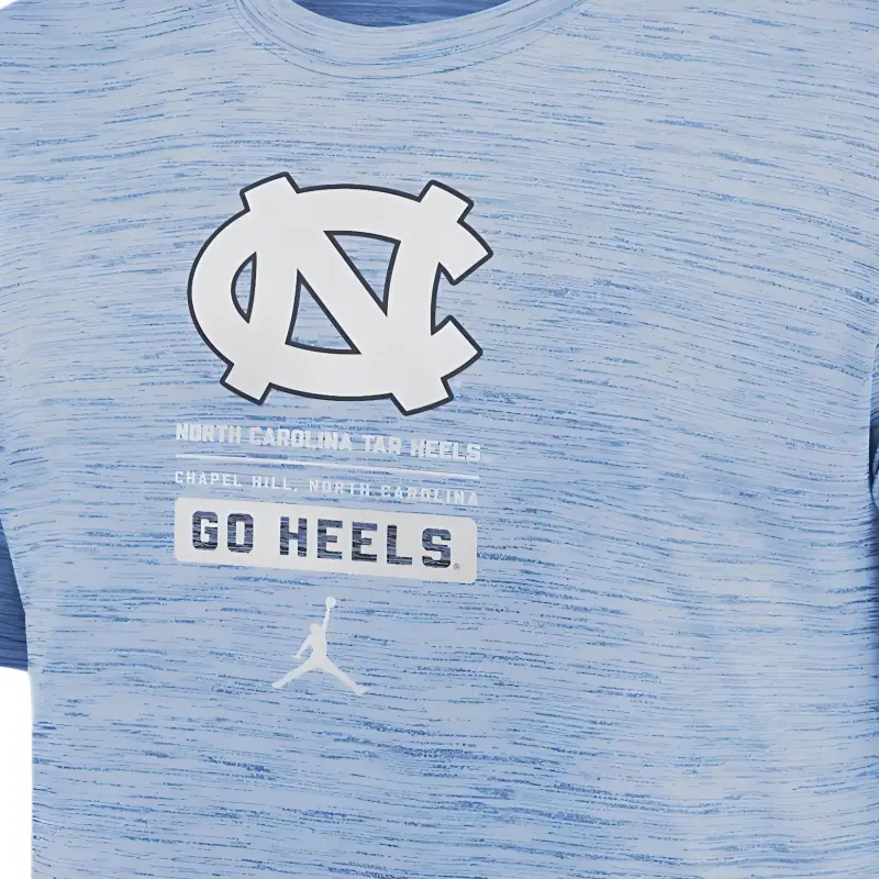 Jordan North Carolina Tar Heels Campus Center Block Velocity Men's Nike Dri FIT College T Shirt-2