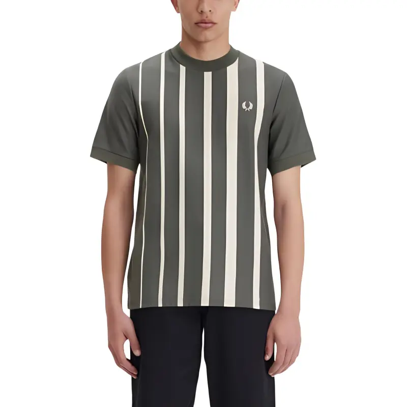 FRED PERRY Gradient Stripe T-Shirt T-Shirt Men's Gray-3