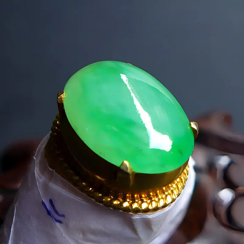 FANGCUIYUAN Glutinous Jade Ring Face Unisex-2