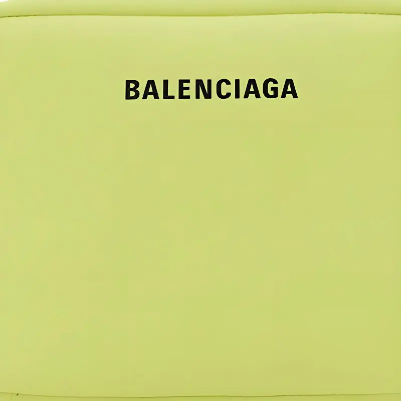 Balenciaga Calfskin Camera Bags Messenger Bag Unisex Lime-3