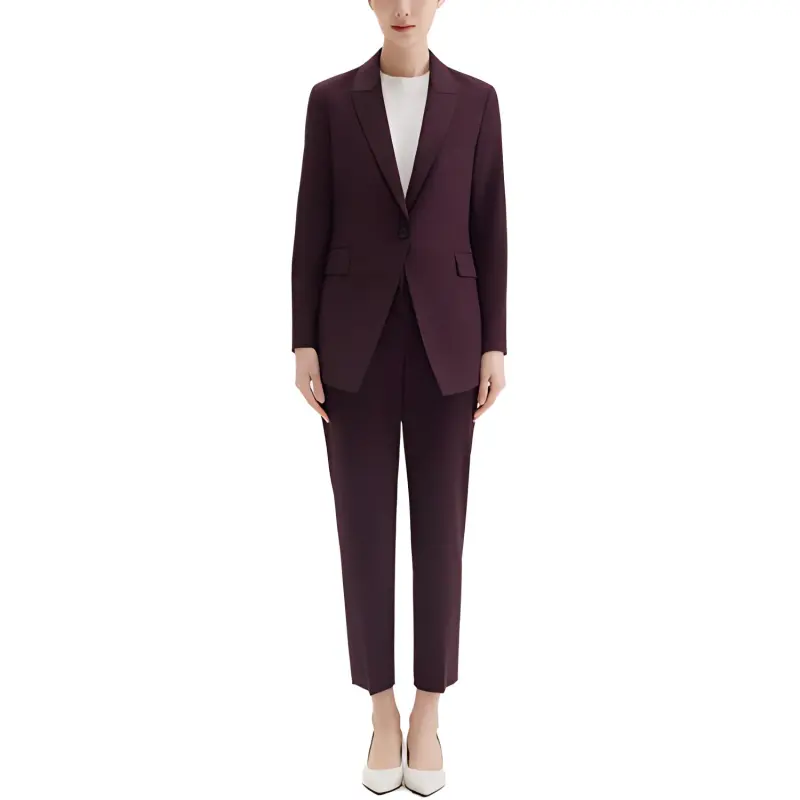 THEORY Business Suit Women's Merlot Burgundy-2