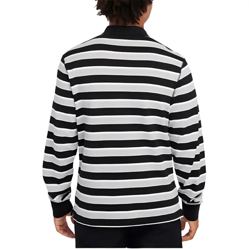 Nike Club Men's Long Sleeve Striped Polo-1