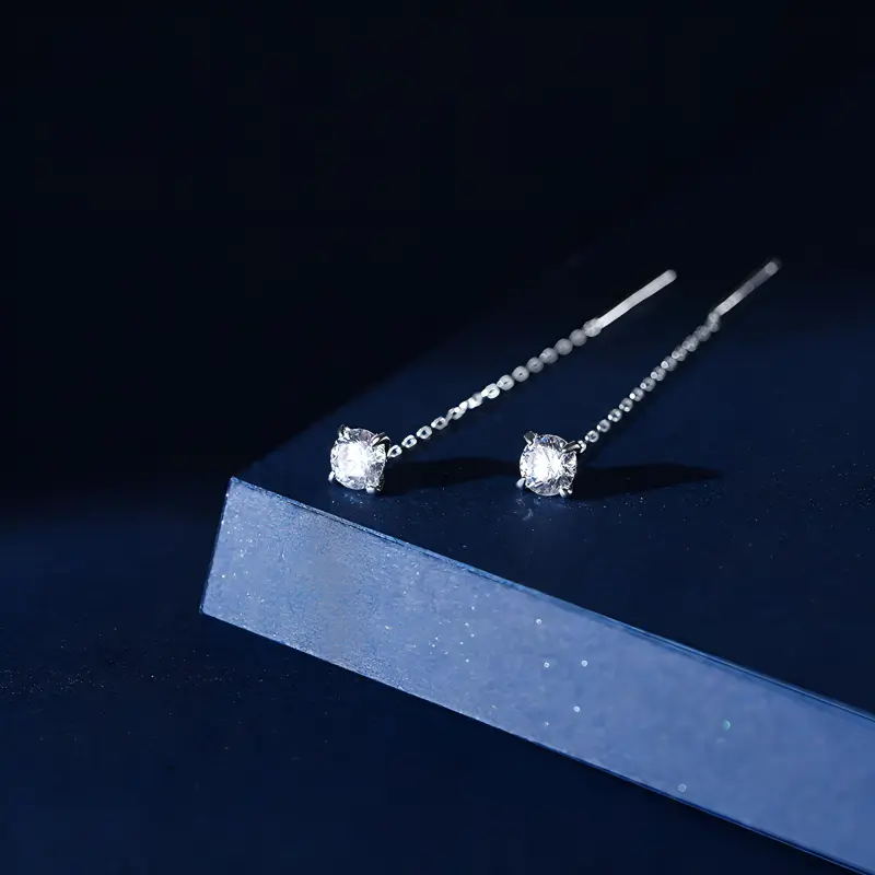 AIDIER S999 Fine Silver Drop Earrings Women's-2
