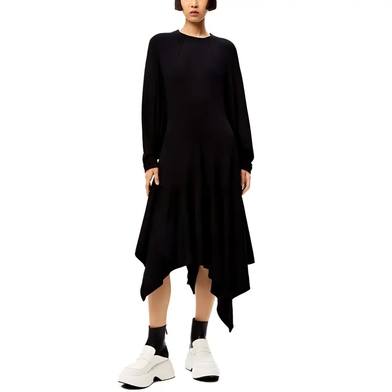 LOEWE Long Sleeved Dresses Women's Black-1