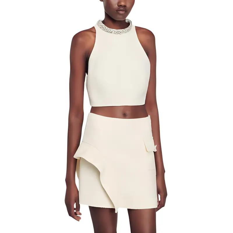 Sandro FW23 Sandro Casual Short Skirts Women's White-4