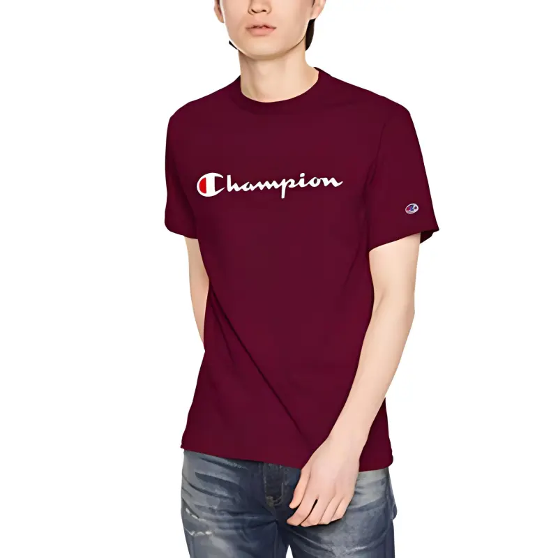 Champion T Shirt Japan Version Unisex Burgundy-1