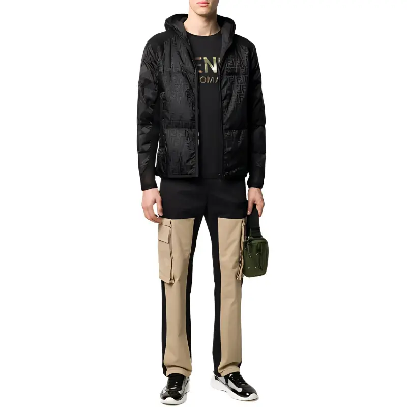 FENDI Cargo Pants Men Black-1