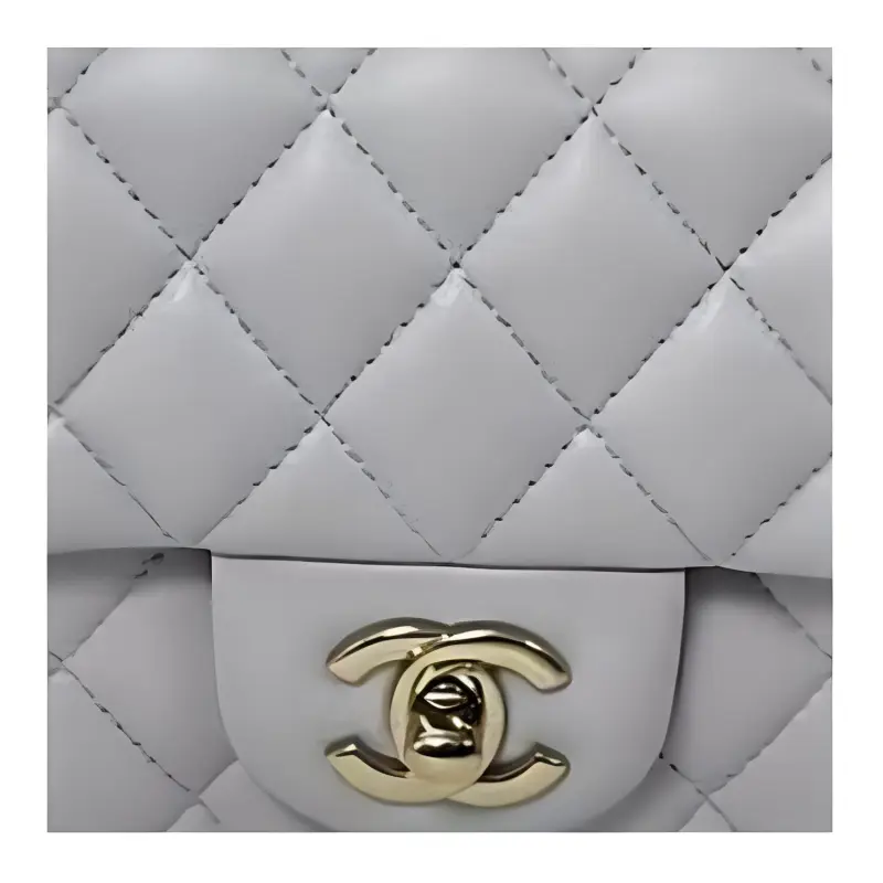 CHANEL Classic Flap CF Leather Lid Bag Shoulder Bag Crossbody Bag Handbag Women's Gray-1