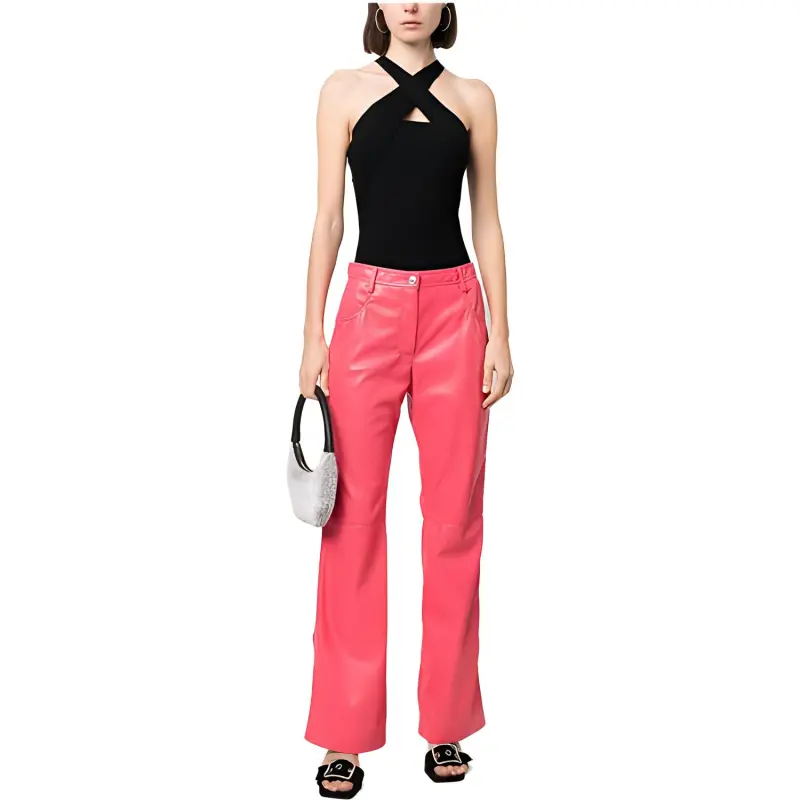 MSGM Crossover Ribbed Knit Top-1