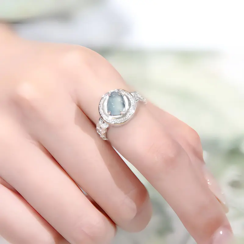 Tokai Family Ice Glutinous Jadeite Rings Women's-4