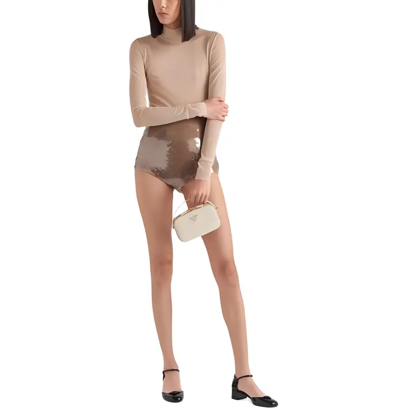 PRADA Turtleneck Long-Sleeved Bodysuit-2
