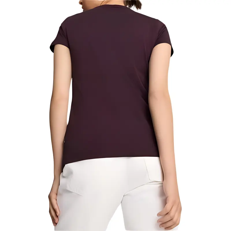 PUMA Essentials+ Metallic Logo T-Shirt Women's Midnight Plum-2