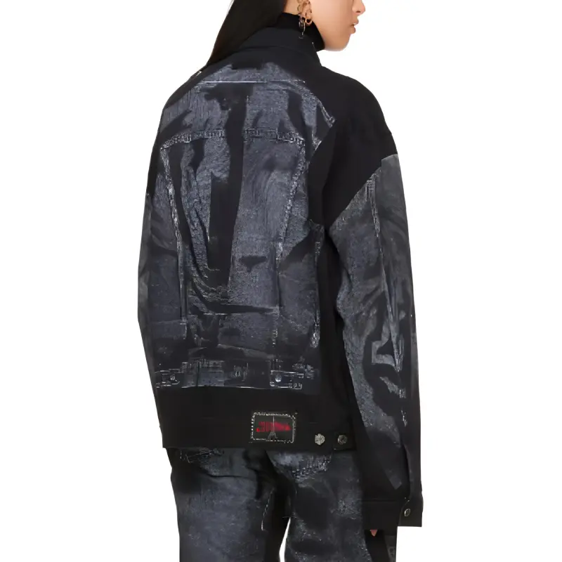 Jean Paul Gaultier Trompe Denim Jacket 'White/Blue'-1