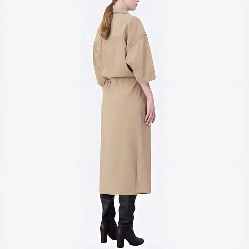 Lemaire Embroidered Asymmetrical Shirt Dress-0