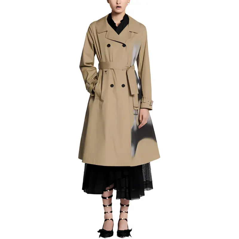 DIOR Trench Coat Coats Women's Khaki-2