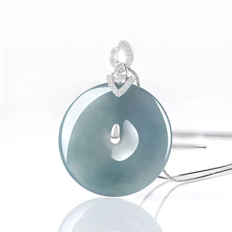 Double Happiness Gift Glutinous Jade Necklaces Unisex-1