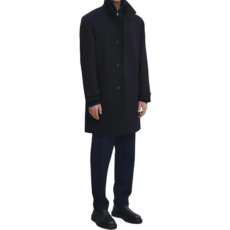 Massimo Dutti Coats Men Navy Blue-4