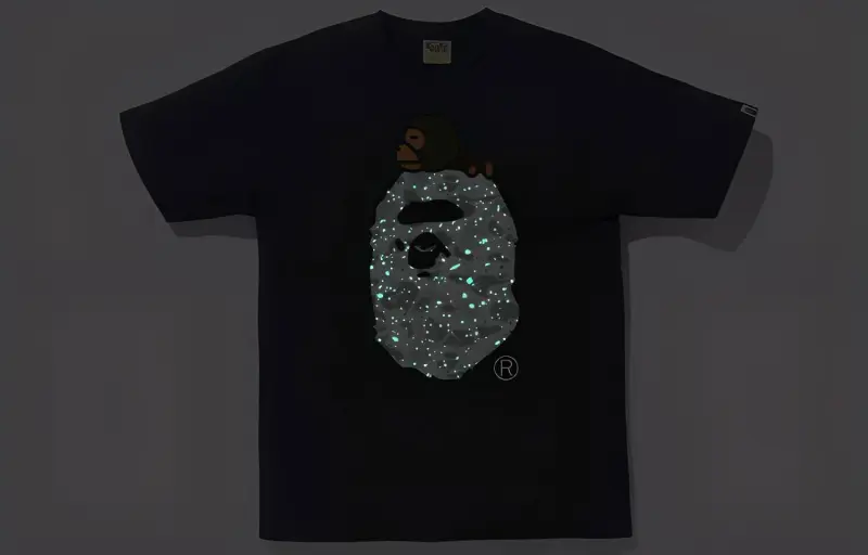 Bape Space Camo Milo On Big Ape Tee-1