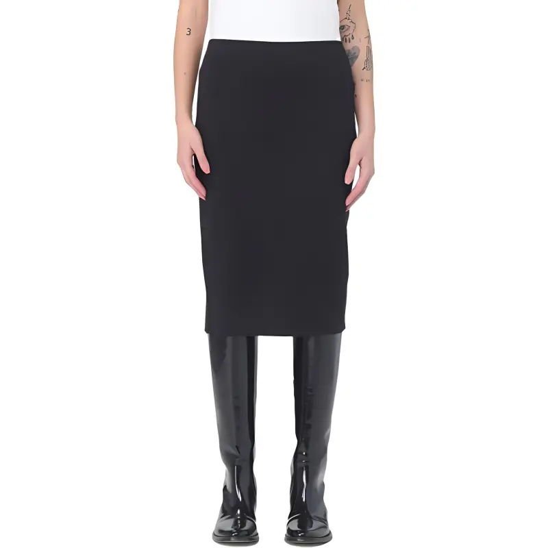SAINT LAURENT Mid Rise Knitted Midi Skirt-1
